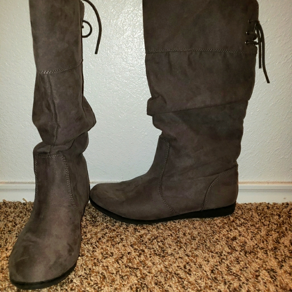 Women's Arizona 7M Katy Style gray mid-calf boots